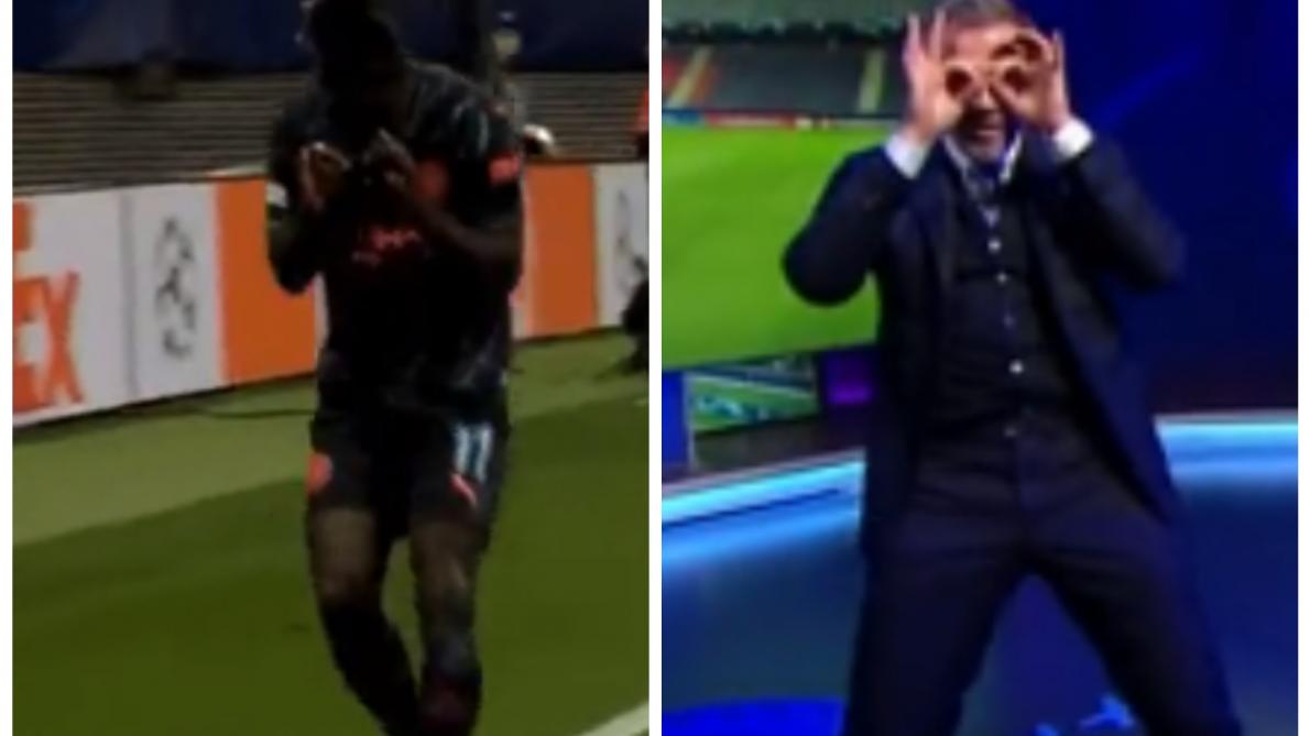 , La danse de Jérémy Doku après son but en Ligue des champions est très connue en Angleterre : même Jamie Carragher l’a testé (vidéos)